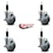 Service Caster 4'' Thermoplastic Rubber Swivel 1-1/8'' Expanding Stem Caster Set with Brake, 4PK SCC-EX20S414-TPRB-TLB-118-4 - alternate 3